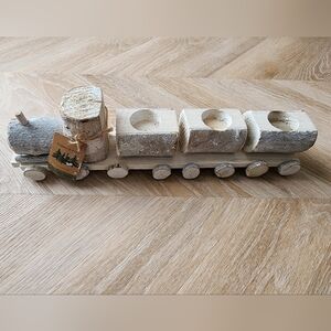 Beautiful Rustic Handmade Train Tea Light Candle Holder
